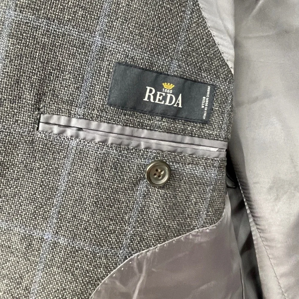 Brooks Brothers Fitzgerald‎ Reda Wool Gray Plaid Sport Coat Blazer 42R